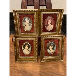 4- A CAMEO CREATION goldtone frame with vintage cameos